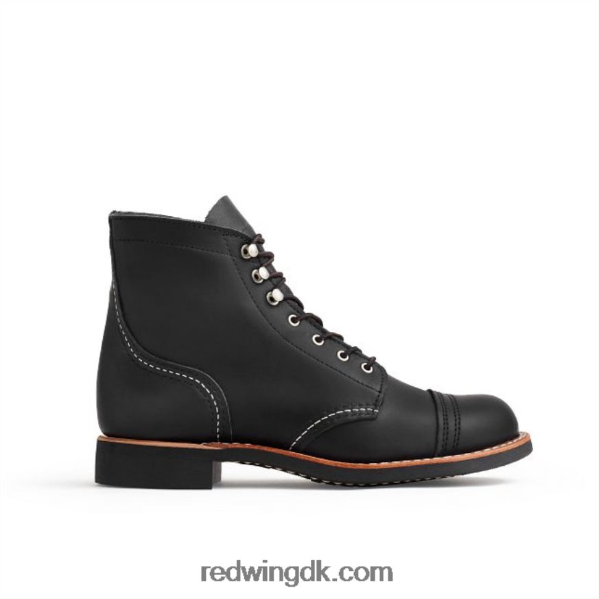 Heritage - style 3364 iron ranger korte damestøvle i acampo-læder sort 4228HT185 Red Wing