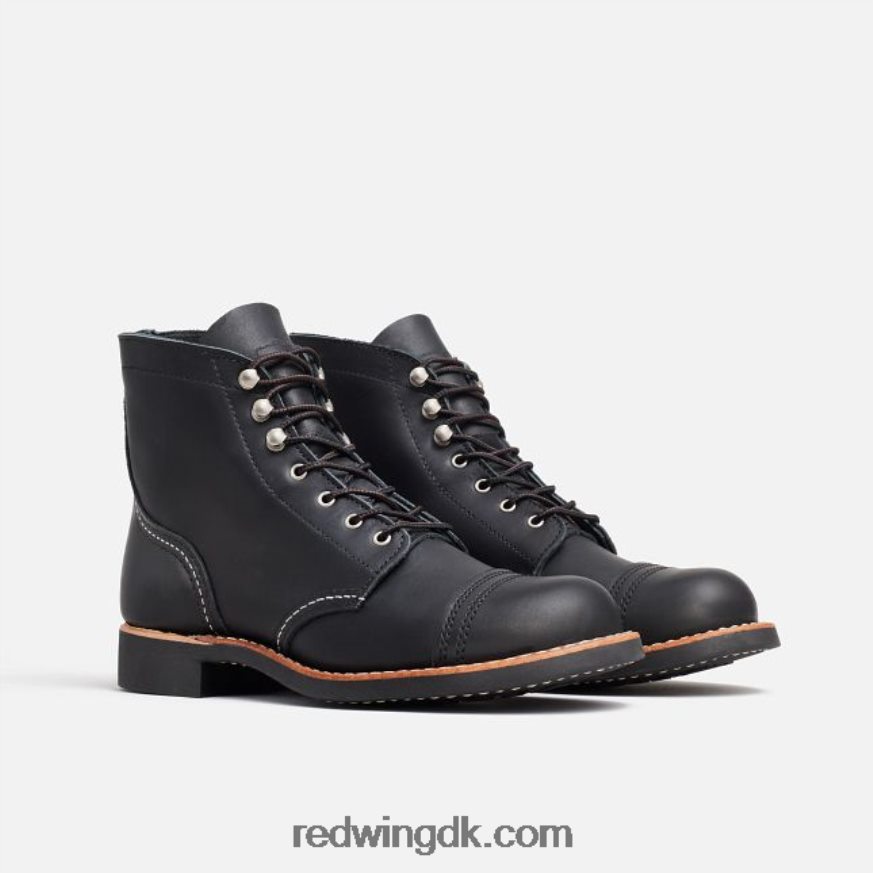 Heritage - style 3364 iron ranger korte damestøvle i acampo-læder sort 4228HT185 Red Wing