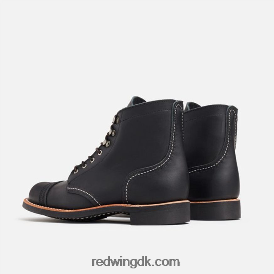 Heritage - style 3364 iron ranger korte damestøvle i acampo-læder sort 4228HT185 Red Wing