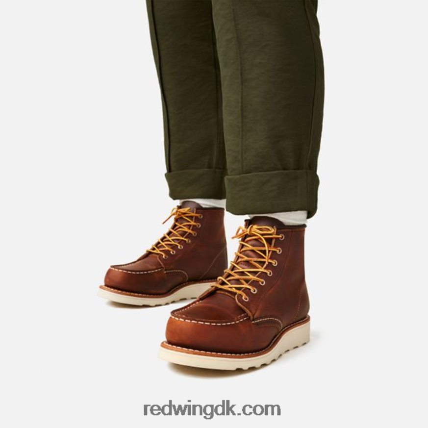 arv - stil 3353 6-tommer klassisk moc korte støvle til kvinder i ældre læder kobber 4228HT189 Red Wing