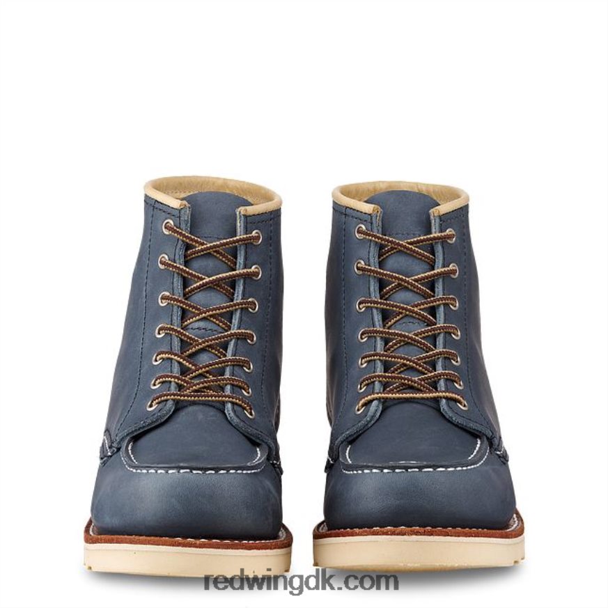 arv - stil 3383 6-tommer klassisk moc korte støvle til kvinder i boundary læder indigo 4228HT190 Red Wing