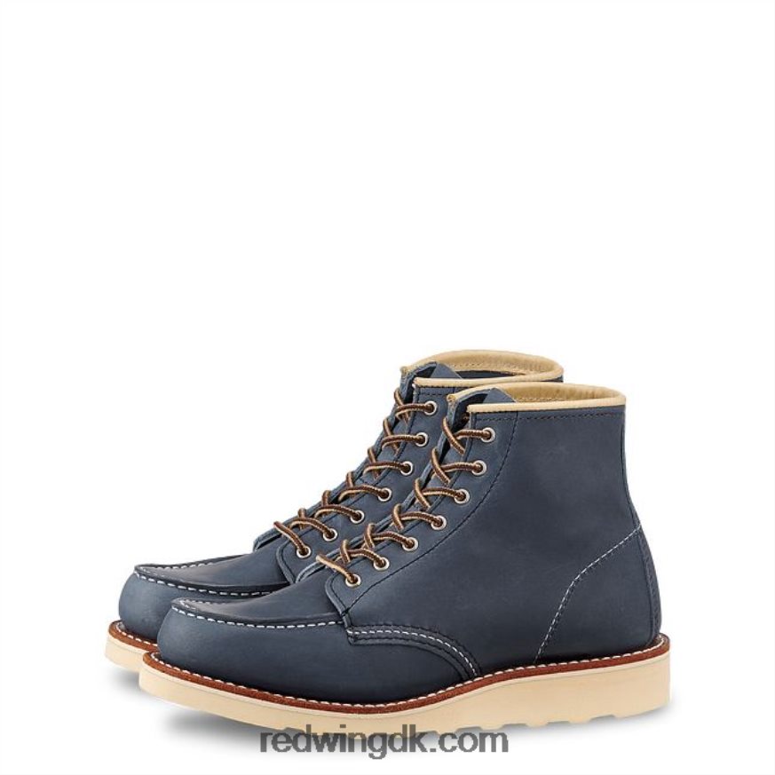 arv - stil 3383 6-tommer klassisk moc korte støvle til kvinder i boundary læder indigo 4228HT190 Red Wing