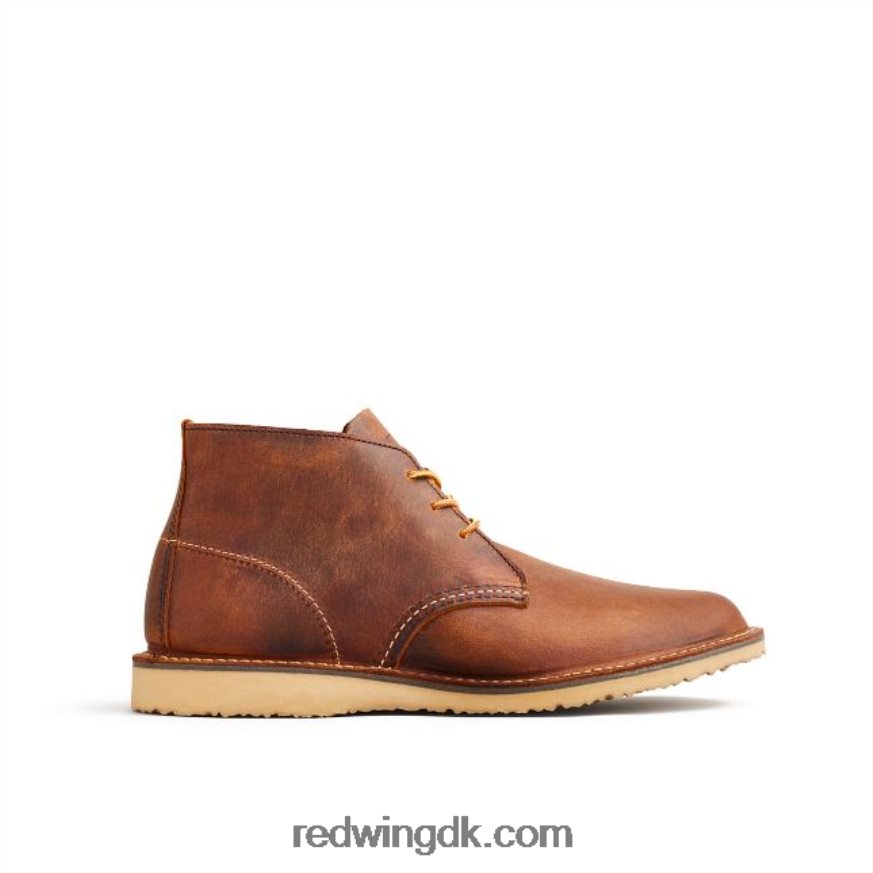 heritage - stil 3311 weekender chelsea 6-tommers mændsstøvle i groft og sejt læder kobber 4228HT178 Red Wing