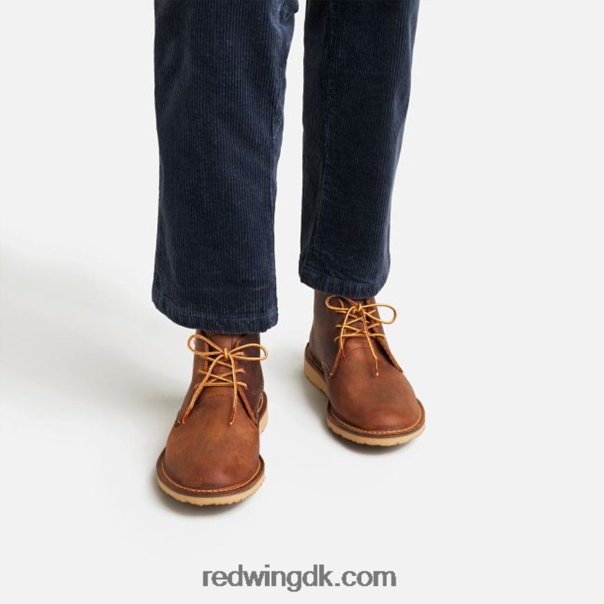 heritage - stil 3311 weekender chelsea 6-tommers mændsstøvle i groft og sejt læder kobber 4228HT178 Red Wing