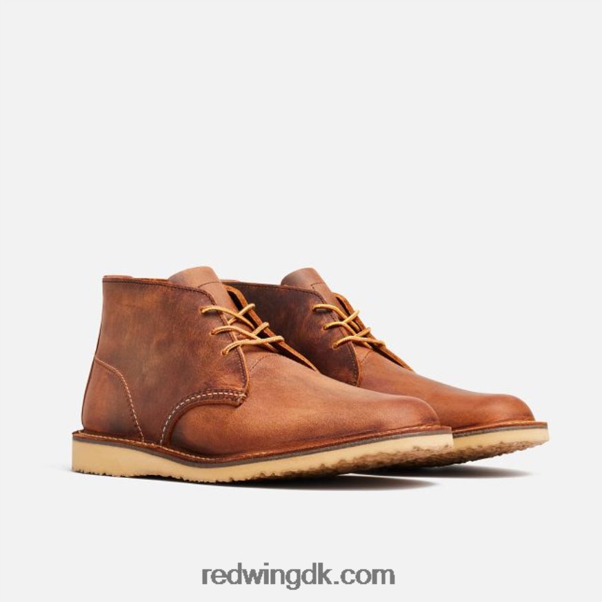 heritage - stil 3311 weekender chelsea 6-tommers mændsstøvle i groft og sejt læder kobber 4228HT178 Red Wing