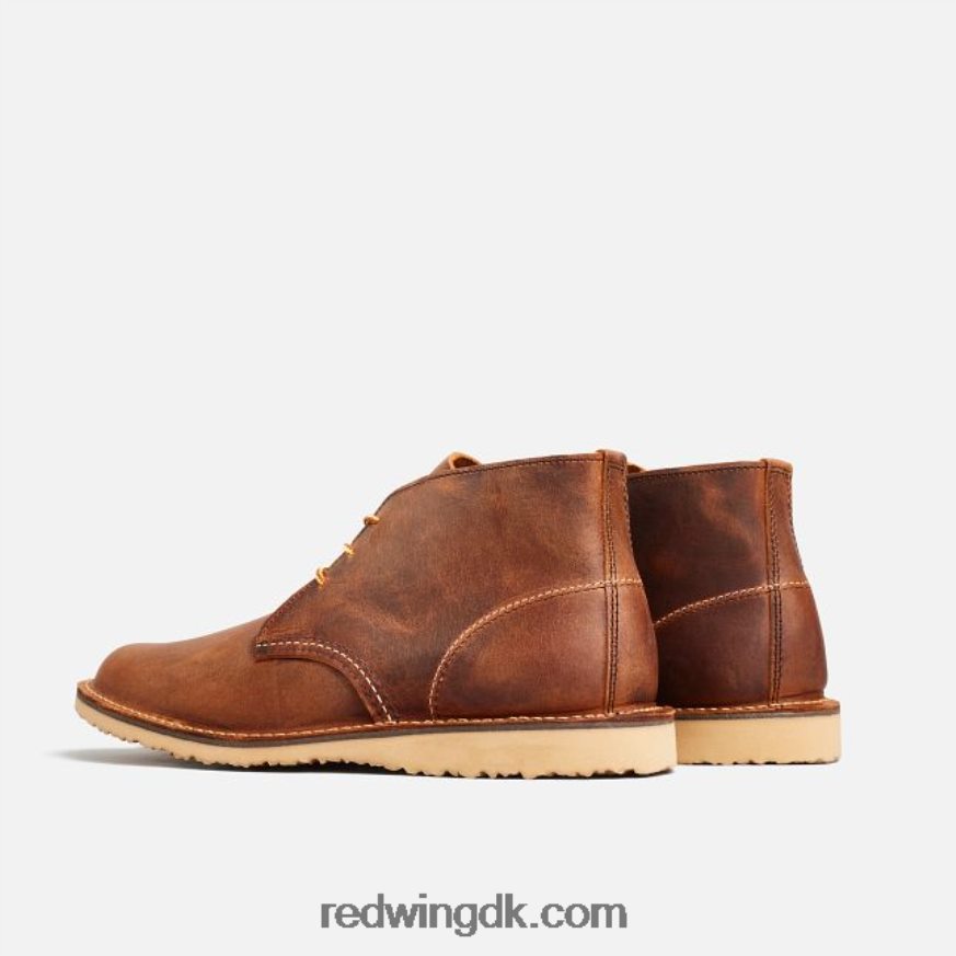 heritage - stil 3311 weekender chelsea 6-tommers mændsstøvle i groft og sejt læder kobber 4228HT178 Red Wing