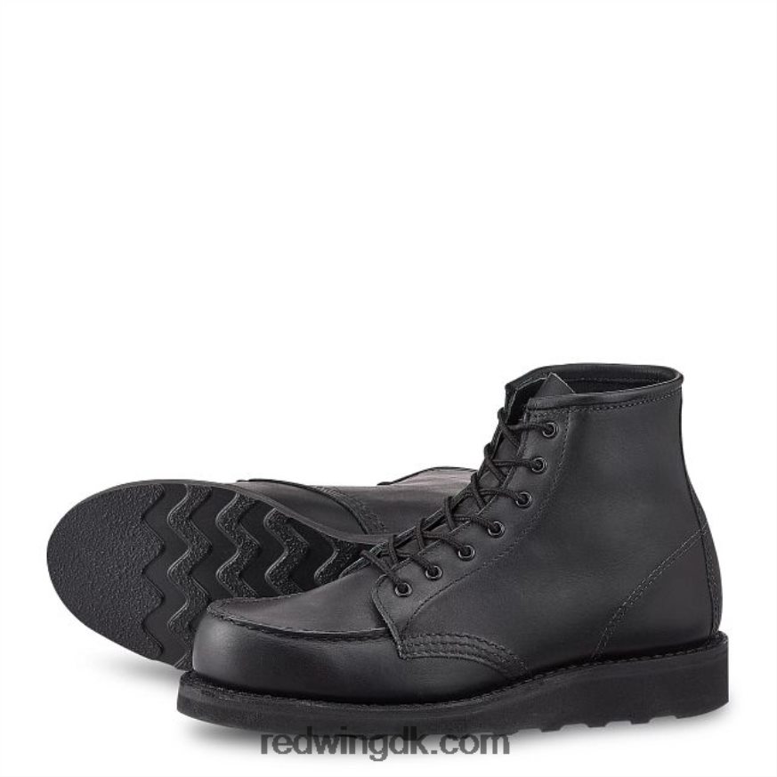 heritage - style 3377 6-tommer klassisk moc-kort støvle til kvinder i mohave-læder sort 4228HT194 Red Wing