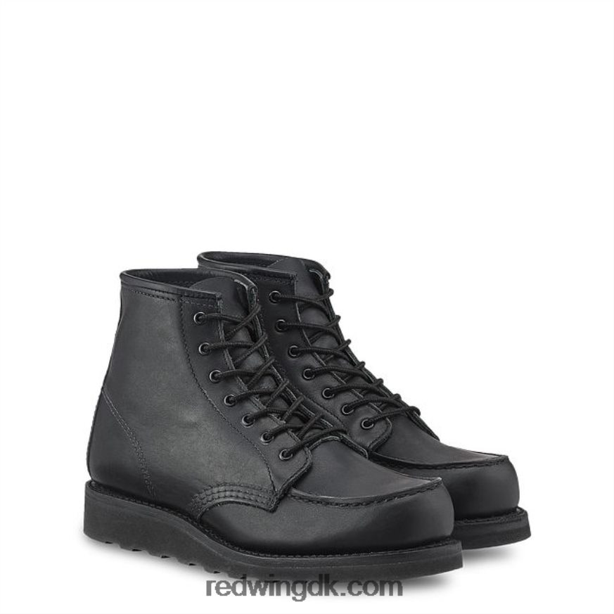 heritage - style 3377 6-tommer klassisk moc-kort støvle til kvinder i mohave-læder sort 4228HT194 Red Wing