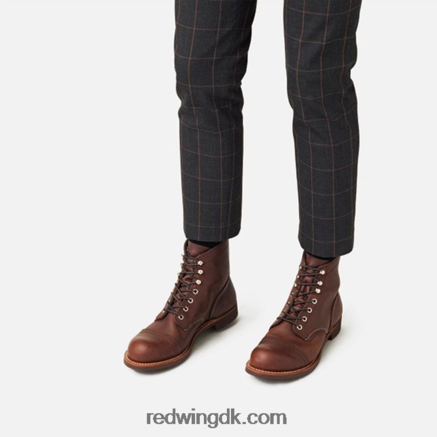 heritage - style 8083 iron ranger 6-tommers mænds støvle i muleskinner læder rav 4228HT168 Red Wing