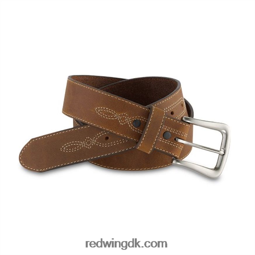 style 96518 læderbælte herrebælte i hawthorne muleskinner læder Brun 4228HT309 Red Wing