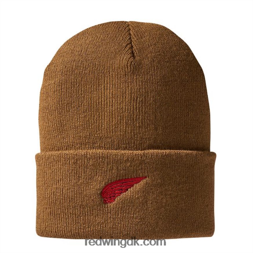 style 97438 læder logo strik hue hue unisex strik ur hat kobber 4228HT272 Red Wing