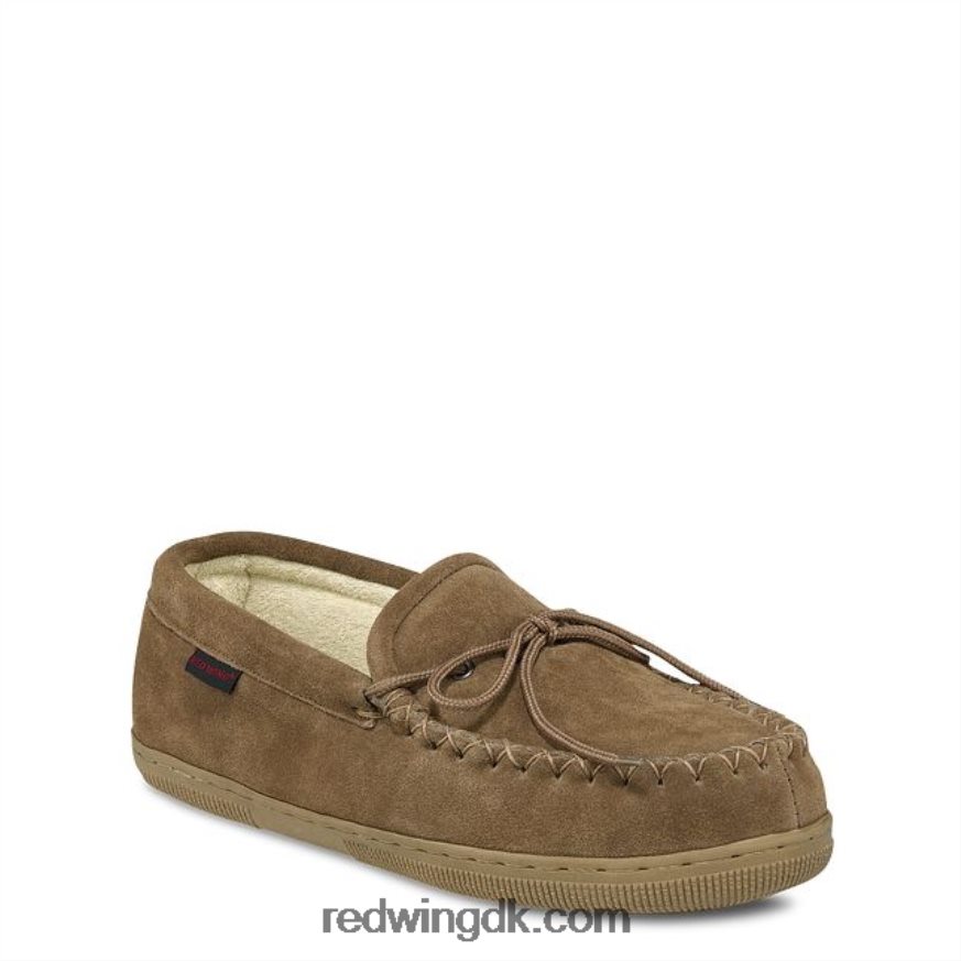 style 97516 fleece-foret ruskind loafer hjemmesko herre fåreskind fleece-foret loafer moccasin kastanje 4228HT291 Red Wing