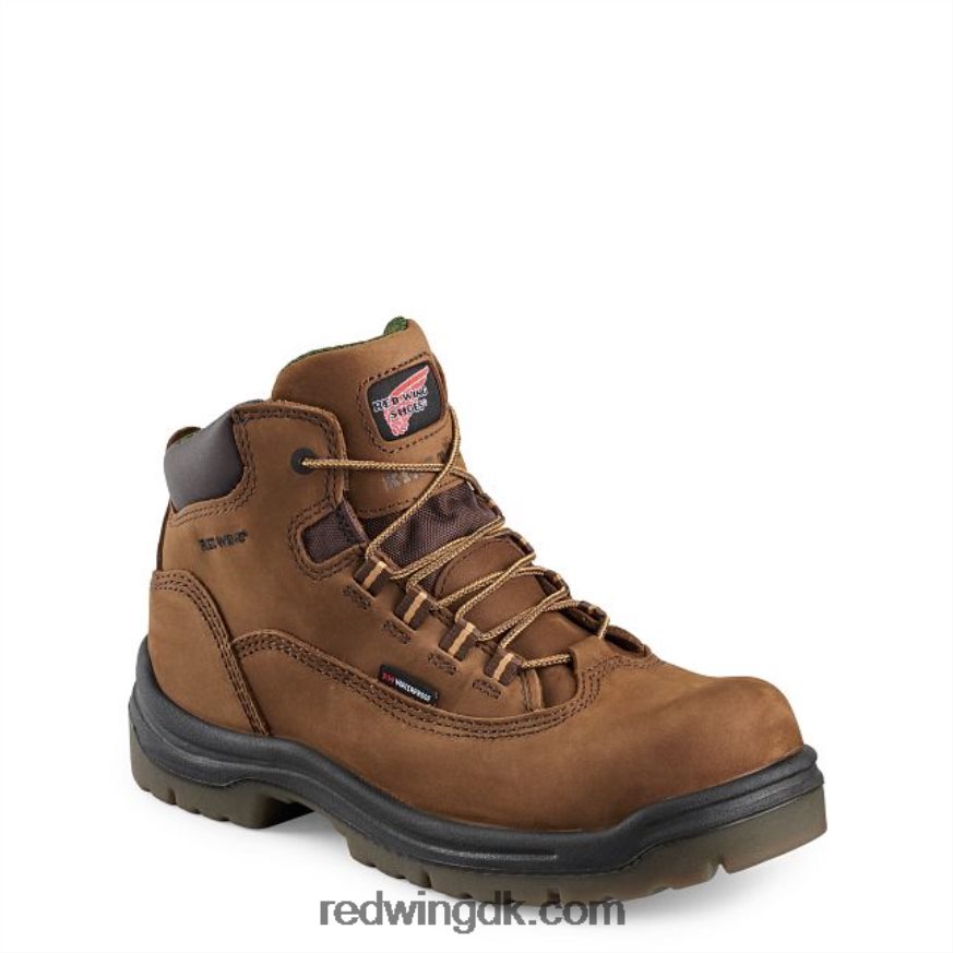 work - style 1224 traction tred lite dames 6-tommer vandtæt blød tå støvle Brun 4228HT158 Red Wing