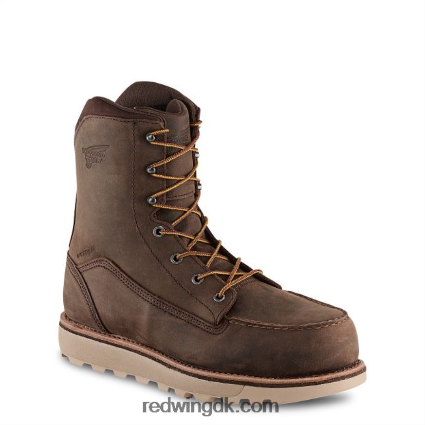 work - style 2418 traktion tred herre 8-tommer vandtæt sikkerhedstå støvle tan 4228HT126 Red Wing