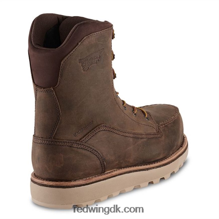 work - style 2418 traktion tred herre 8-tommer vandtæt sikkerhedstå støvle tan 4228HT126 Red Wing