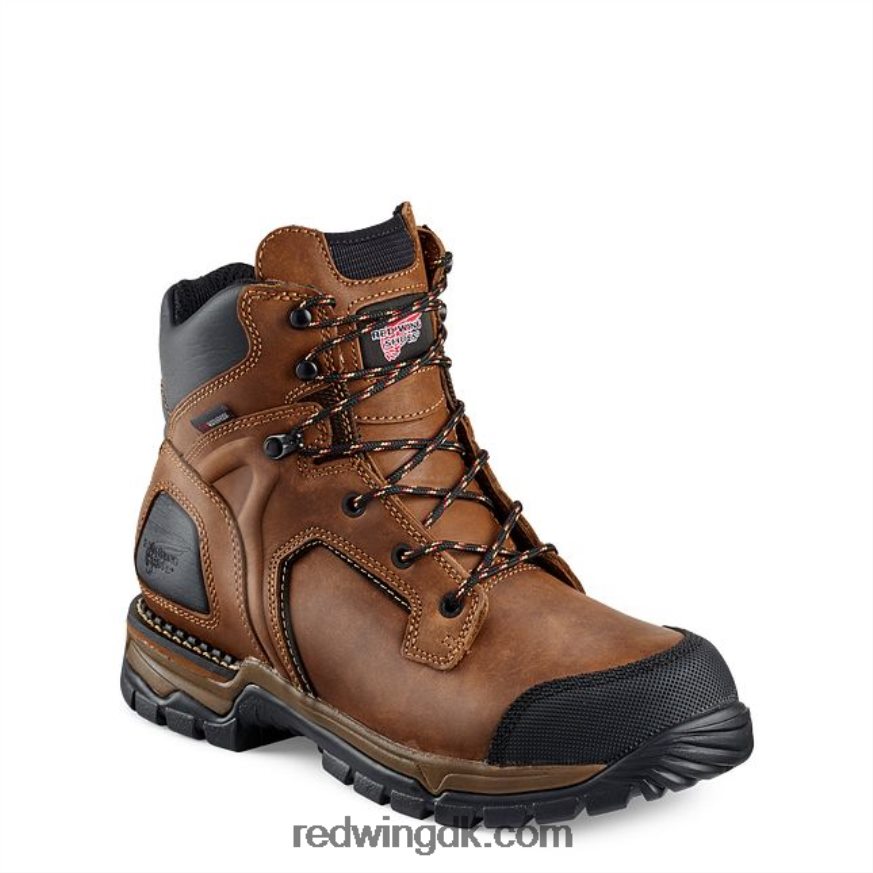 work - style 4435 supersole herre 8-tommer vandtæt sikkerhedstå metguard støvle Brun 4228HT69 Red Wing