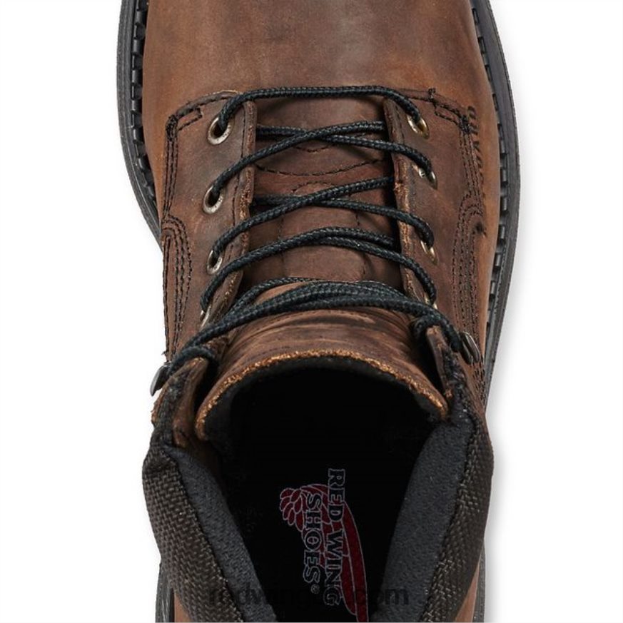 work - style 604 supersole 20 mænds 6-tommer vandtæt blød tå støvle Brun 4228HT70 Red Wing