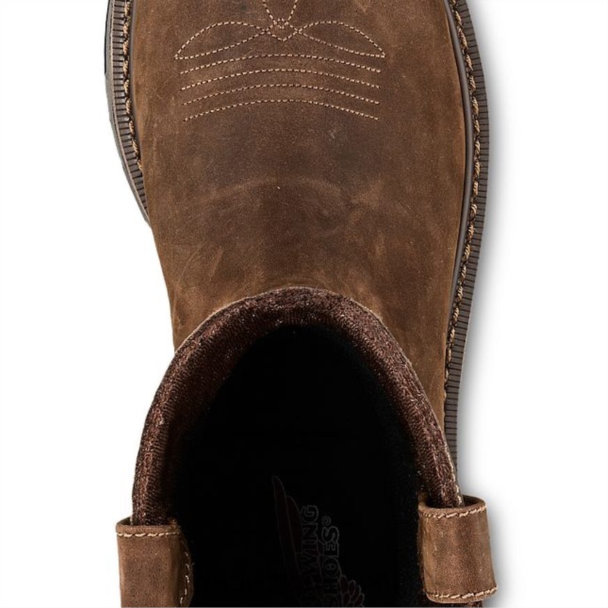 work - style 866 traktion tred mænds 9-tommer blød tå pull-on støvle Brun 4228HT124 Red Wing